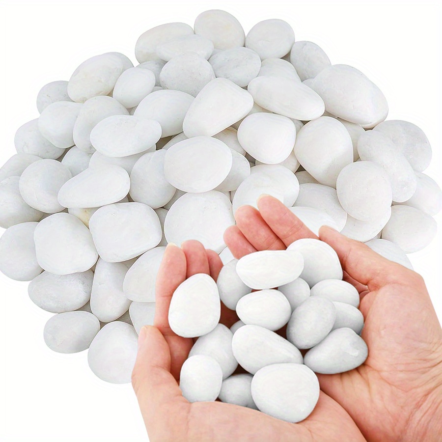 Aquarium Marine Plants - 200/400g Witte Hooggepolijste Natuurlijke Kiezels 2-3