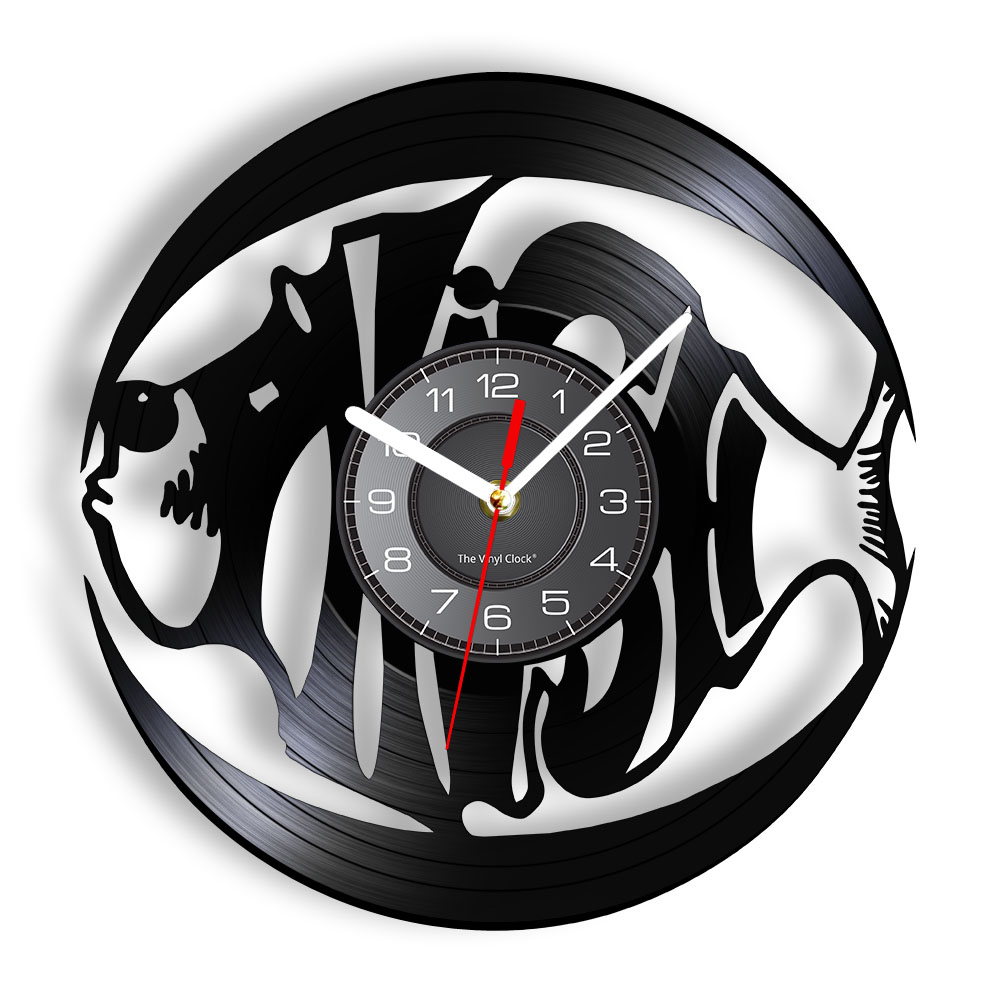 Marine Aquarium Home - Ocean Fish Accent Vinyl Record Wandklok