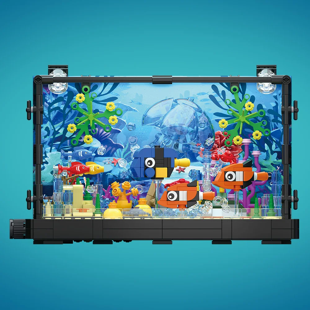 Aquarium bouwsteenset met lich - Marine Aquarium Home recensie en prijs