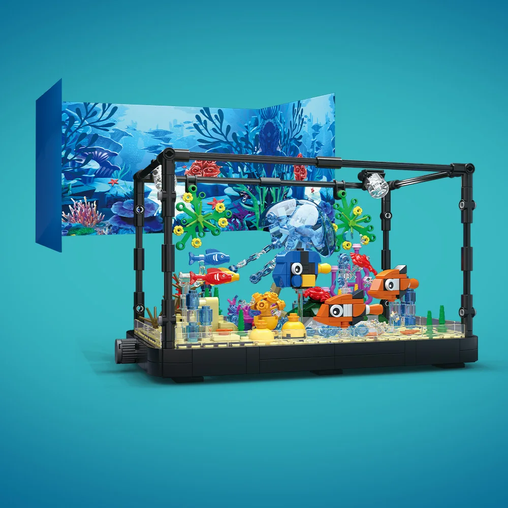 Aquarium bouwsteenset met lich - Marine Aquarium Home recensie en prijs