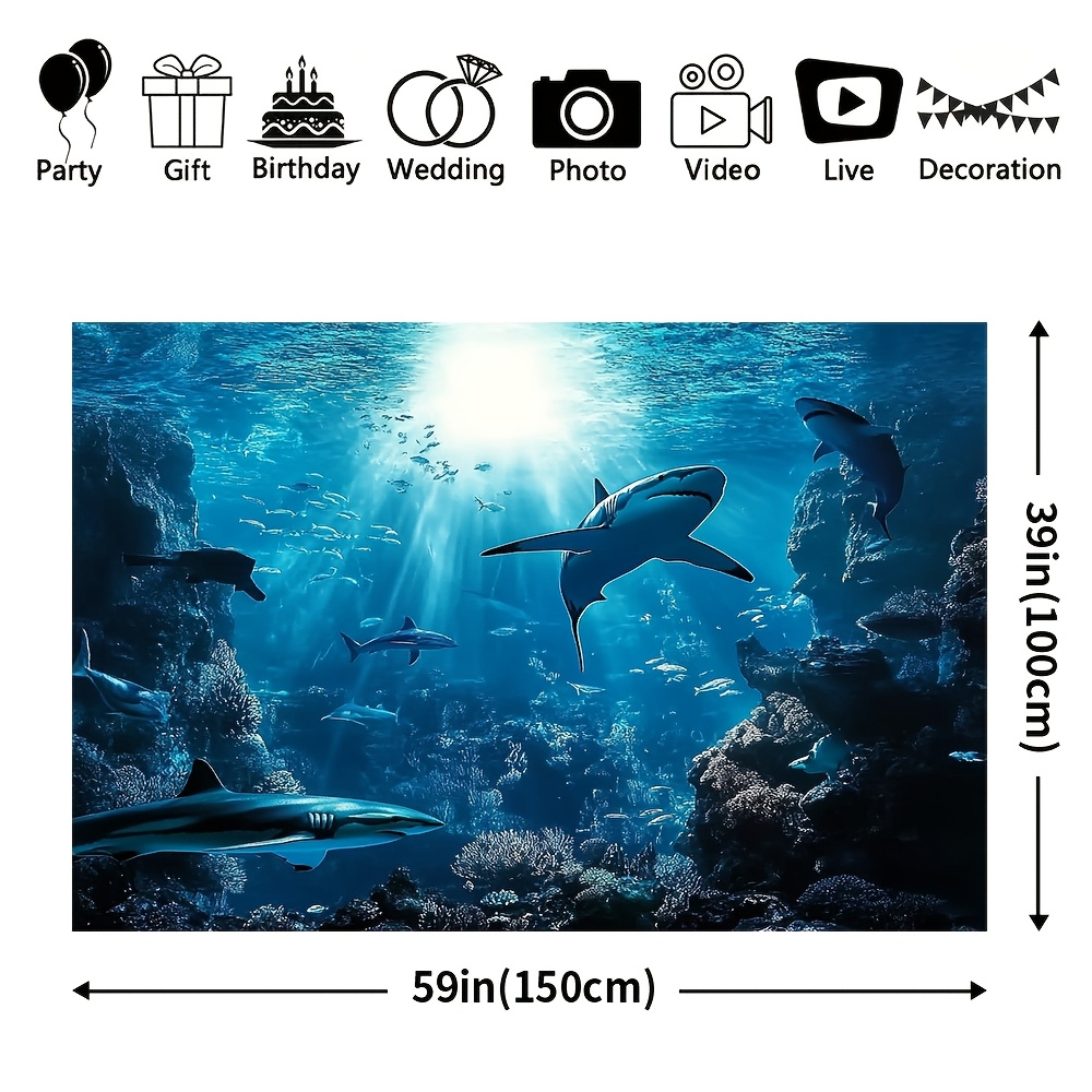 Majestueus diepzeehaai wandtap - Marine Aquarium Home recensie en prijs