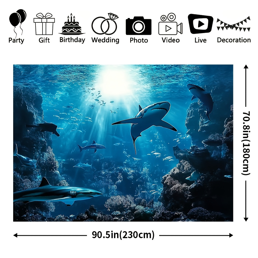 Majestueus diepzeehaai wandtap - Marine Aquarium Home recensie en prijs