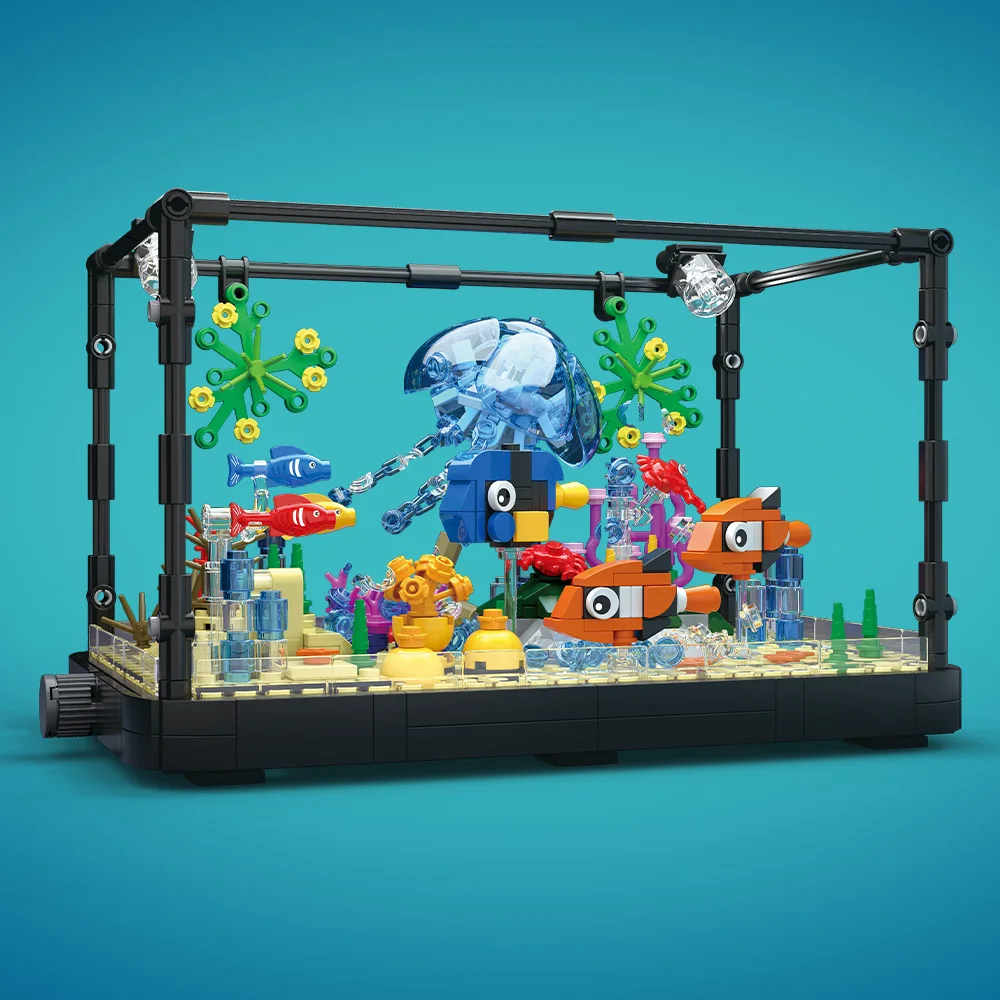 Aquarium bouwsteenset met lich - Marine Aquarium Home recensie en prijs